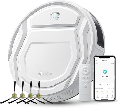Lefant M210 Pro Robot Vacuum with Remote Control, 2200Pa Strong Suction, 120 Mins Runtime, Automatic Self-Charging Robotic Vacuum Cleaner, Slim, Quiet, WiFi/App/Alexa, Ideal for Pet Hair,Hard Floor in Saudi Arabia