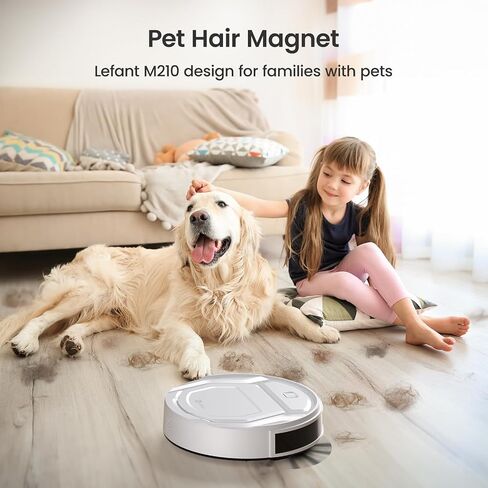 Lefant M210 Pro Robot Vacuum with Remote Control, 2200Pa Strong Suction, 120 Mins Runtime, Automatic Self-Charging Robotic Vacuum Cleaner, Slim, Quiet, WiFi/App/Alexa, Ideal for Pet Hair,Hard Floor in Saudi Arabia