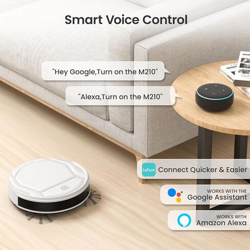 Lefant M210 Pro Robot Vacuum with Remote Control, 2200Pa Strong Suction, 120 Mins Runtime, Automatic Self-Charging Robotic Vacuum Cleaner, Slim, Quiet, WiFi/App/Alexa, Ideal for Pet Hair,Hard Floor in Saudi Arabia