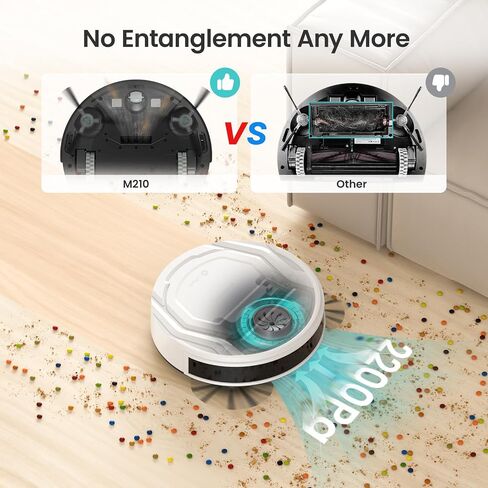 Lefant M210 Pro Robot Vacuum with Remote Control, 2200Pa Strong Suction, 120 Mins Runtime, Automatic Self-Charging Robotic Vacuum Cleaner, Slim, Quiet, WiFi/App/Alexa, Ideal for Pet Hair,Hard Floor in Saudi Arabia
