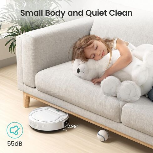 Lefant M210 Pro Robot Vacuum with Remote Control, 2200Pa Strong Suction, 120 Mins Runtime, Automatic Self-Charging Robotic Vacuum Cleaner, Slim, Quiet, WiFi/App/Alexa, Ideal for Pet Hair,Hard Floor in Saudi Arabia