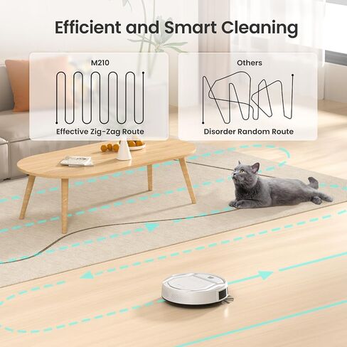 Lefant M210 Pro Robot Vacuum with Remote Control, 2200Pa Strong Suction, 120 Mins Runtime, Automatic Self-Charging Robotic Vacuum Cleaner, Slim, Quiet, WiFi/App/Alexa, Ideal for Pet Hair,Hard Floor in Saudi Arabia