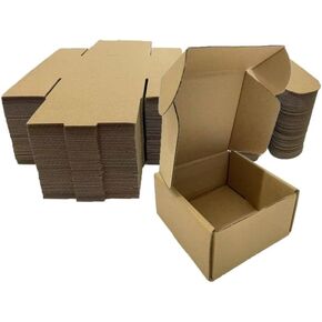 Rong Yang Tong 6x4x3 inch Small Shipping Boxes Pack of 30, Brown Corrugated Cardboard Mailer Boxes for Packing Mailing Small Business Gift Packing