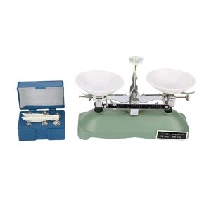 Balance Scale, 200g/0.2g Lab Mechanical Tray Balance Double Pan Scale with Weights for School Chemical Physics Laboratory Teaching
