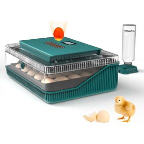 Automatic Egg Incubator for Hatching Eggs: Egg Incubator with Automatic Egg Turning and Humidity Control - 25Eggs Incubators with Candler for Chicken Duck Quails Goose Pigeon Turkey
