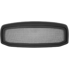 Mesh Front Hood Bumper Grille Grill Compatible for Dodge for Ram 1500/2500/3500 2006-2009, Durable, ABS, Chrome Silver Tone Front Bumper Upper Grill Grille