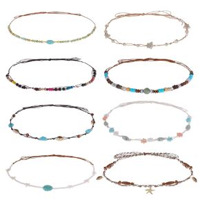 8PCS Cowboy Hat Bands Ethnic Western Hat Bands for Cowboy Hats Beaded Hat Bands for Women Cowgirl Men