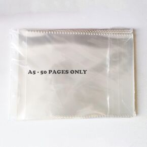 Greeting Card Organizer, Holds 50+ Pages 2 Ring Binder Transparent Postcard Film Photo Album Ticket Photocards Holder Pocket Sleeves (A4 Type)