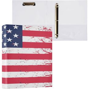 Cute Dog 3 Round Ring Binders with 3 Interior PVC Clear Pockets, Waterproof Sturdy Basic Binders with Anti-Slip Metal Clip, Versatile Binders Holds 200 Sheets, 1 Pack