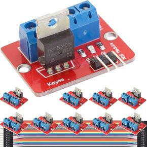 10PCS Driver Module MOSFET Tube Field Effect Tube Board 3.3V 5V PWM Regulation MOSFET Button MCU Driver Module for Arduino with Dupont Cable