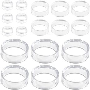 Acrylic Sphere Stand, Clear Ball Stand, Round Spheres Display Stands for Golf Ball, Crystal Ball, Baseball, Softball, Marbles, (6Small+6Medium+6Large)