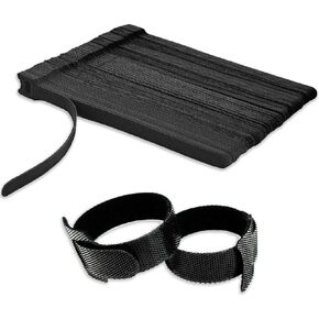 80 PCS Reusable Fastening Cable Ties, Adjustable Hook and Loop Cord Ties, Multi-Purpose Cable Management Ties Wire Ties, Electric Cord Wraps for Computer, TV, Electronics, Black