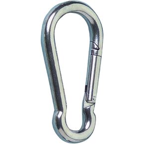 316 Stainless Steel Spring Snap Hook Carabiner (04x40mm (1-1/2"x 5/32"), 01-Pack)