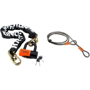 Kryptonite New York 1210 Bike Chain Lock, 3.25 Feet Long Heavy Duty Anti-Theft Sold Secure Gold Bicycle Chain Lock with Evolution Disc Lock and Keys for Ultimate Security E-Bike, Motorcycle, Scooter