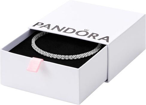 Pandora Sparkling Tennis Bracelet - Sterling Silver & Cubic Zirconia Bracelet for Women Timeless Collection - Gift for Her - With Gift Box in Saudi Arabia
