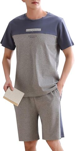 Leisure Home Big Boys Fashion Striped Loose Cotton Pajamas Set Teens Size 10 12 14 16 18 in Saudi Arabia