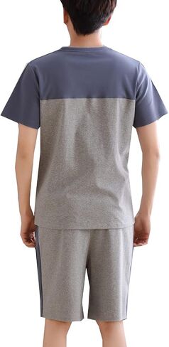 Leisure Home Big Boys Fashion Striped Loose Cotton Pajamas Set Teens Size 10 12 14 16 18 in Saudi Arabia