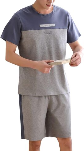 Leisure Home Big Boys Fashion Striped Loose Cotton Pajamas Set Teens Size 10 12 14 16 18 in Saudi Arabia