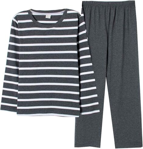 Leisure Home Big Boys Fashion Striped Loose Cotton Pajamas Set Teens Size 10 12 14 16 18 in Saudi Arabia