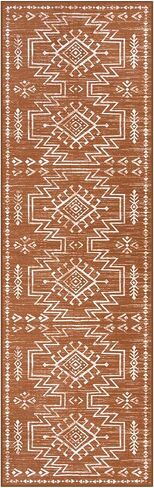 سجاد Lahome مقاس 8 × 10 لغرفة المعيشة، سجادة غرفة نوم مغربية قابلة للغسل باللونين الأبيض والأسود، سجاد غرفة الطعام مقاوم للبقع تحت الطاولة، سجادة أزتيك منخفضة الوبر لديكور المنزل المكتبي (أسود، 8 × 10 بوصة) in Kuwait