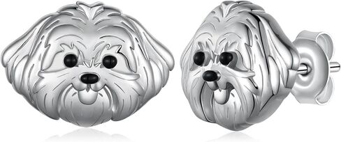 German Shepherd Earrings 925 Sterling Silver Dog Stud Earrings Cute Animal Jewelry Gifts for Women Girls in Saudi Arabia