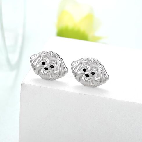 German Shepherd Earrings 925 Sterling Silver Dog Stud Earrings Cute Animal Jewelry Gifts for Women Girls in Saudi Arabia