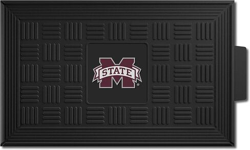 FANMATS - 11777 NCAA Mississippi State University Bulldogs Vinyl Door Mat Black 19"x30" in Saudi Arabia