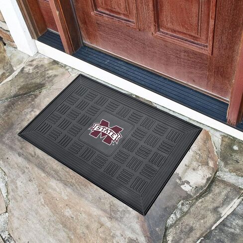 FANMATS - 11777 NCAA Mississippi State University Bulldogs Vinyl Door Mat Black 19"x30" in Saudi Arabia