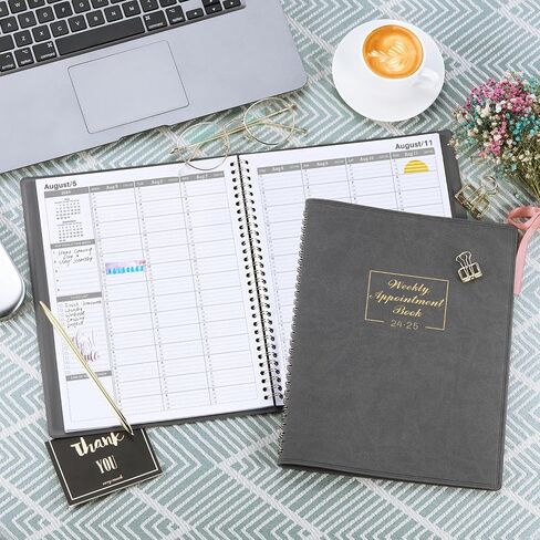 2024 Weekly Appointment Book - Daily Hourly Planner 2024 from January 2024 - December 2024, 8.4" x 10.6", 15-Minute Interval, Flexible Soft Cover, Twin-Wire Binding, Perfect for Your Life in Saudi Arabia
