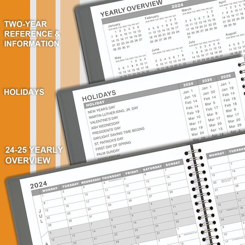 2024 Weekly Appointment Book - Daily Hourly Planner 2024 from January 2024 - December 2024, 8.4" x 10.6", 15-Minute Interval, Flexible Soft Cover, Twin-Wire Binding, Perfect for Your Life in Saudi Arabia