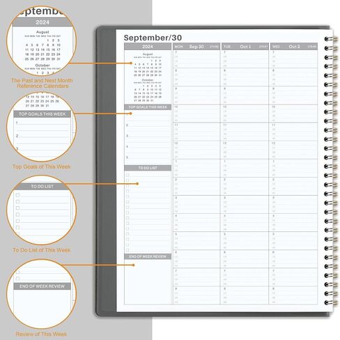 2024 Weekly Appointment Book - Daily Hourly Planner 2024 from January 2024 - December 2024, 8.4" x 10.6", 15-Minute Interval, Flexible Soft Cover, Twin-Wire Binding, Perfect for Your Life in Saudi Arabia