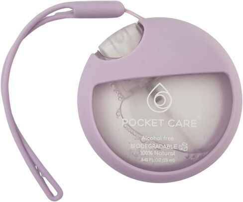 POCKET CARE |Peppermint Scented Hand Sanitizer Spray with strap 25 ml / 8.45 FL OZ- Spray for Hands | Organic Moisturizing Spray | Travel Size - Travel Accessories | 100% natural in Kuwait