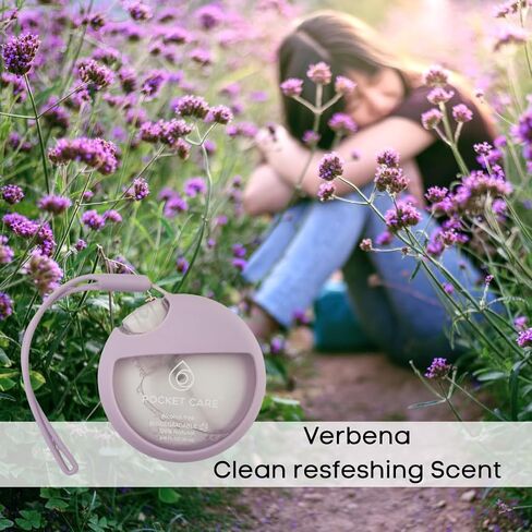 POCKET CARE |Peppermint Scented Hand Sanitizer Spray with strap 25 ml / 8.45 FL OZ- Spray for Hands | Organic Moisturizing Spray | Travel Size - Travel Accessories | 100% natural in Kuwait
