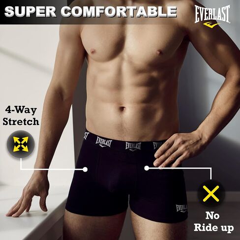 Everlast Cotton Men’s Boxer Brief, Men’s Underwear Boxer Briefs, Soft & Comfortable Waistband, Anti-Chafing in Saudi Arabia