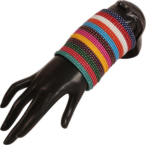 Touchstone "Colorful Bangle Collection Indian Bollywood Alloy Metal Rich Gorgeous And Live Textured Vintage Colors Jewelry Bangle Bracelets For Women. in Saudi Arabia