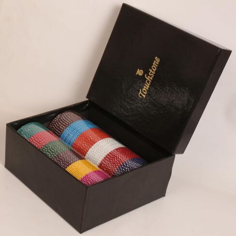 Touchstone "Colorful Bangle Collection Indian Bollywood Alloy Metal Rich Gorgeous And Live Textured Vintage Colors Jewelry Bangle Bracelets For Women. in Saudi Arabia