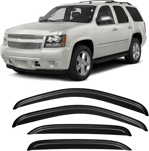 Window Rain Guards for 2000 2001 2002 2003 2004 2005 2006 Chevy Tahoe/GMC Yukon, 02-06 Cadillac Escalade Window Vent Visors Shade Wind Deflector in Kuwait