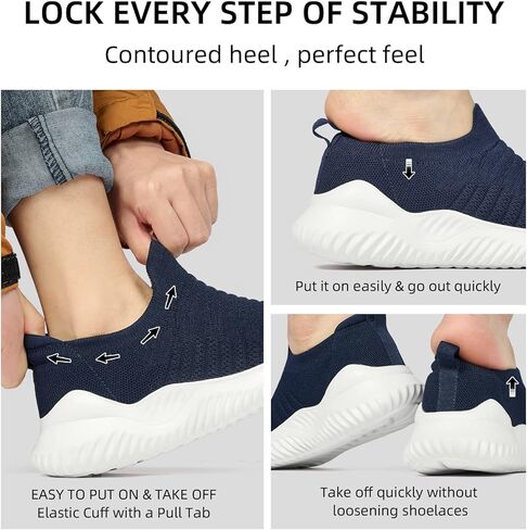 Akk Walking Shoes for Women - أحذية رياضية خفيفة الوزن من الإسفنج الذكي سهلة الارتداء in Kuwait