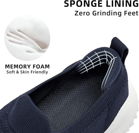 Akk Walking Shoes for Women - أحذية رياضية خفيفة الوزن من الإسفنج الذكي سهلة الارتداء in Kuwait