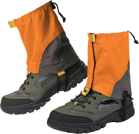 Upgraded Gators for Hiking Boots and Shoes, Adjustable Leg Gaiters for Men Women, 600D Oxford Waterproof Snow Boot Gaiters for Hiking, Trail Running, Hunting, Walking, Snowshoeing, Mountain Climbing in Saudi Arabia