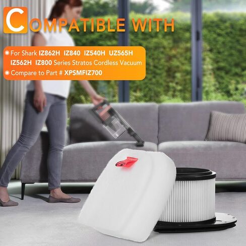 IZ862H UZ565H Foam & Felt Filters for Shark Stratos Pro Cordless Upright Vacuum IZ540H, IZ562H, IZ840H, IZ862H, UZ565H, UZ865H, Compare to Part XFFKIZ700 in Saudi Arabia