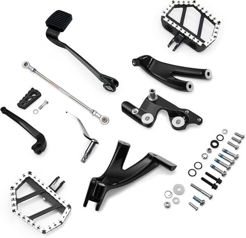 أوتاد قدم للتحكم الأمامي باللون الأسود لـ Harley Softail Street Bob FXBB 114 FXBBS Low Rider FXLR 107 FXLRS 117 2018-2024 in Kuwait