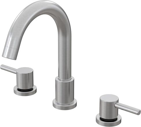 GAOMON Brushed Nickel Bathroom Faucet 3 Hole,8 Inch Bathroom Faucet with Metal Pop-up Drain Assembly, Two Handle Vanity Faucet with cUPC Supply Lines, 8" Widespread Bathroom Sink Faucet in Saudi Arabia