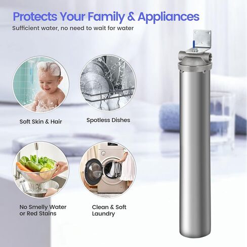 10 Inch Stainless Steel 304 Water Filter Housing for 9-3/4''-10'' Length, 2.5''-3'' OD Filter Cartridge, Double O-Rings Seal,3/4'' Inlet and Outlet Filter System for Household (BUS-10-3/4NPT) in Kuwait