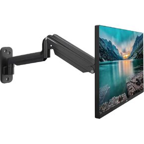 Suptek Monitor Wall Mount, Single Gas Lift Monitor Arm for Most 13-32 inch Monitor Screens up to 8kg, Adjustable Single Monitor Wall Mount with Tilt Swivel Rotation, VESA 75/100mm WM18