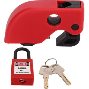 Circuit Breaker Lockout Device, Universal Circuit Breaker Lockout Set Include 1 X Breaker Lock, 1 X Padlock and 2 X Key