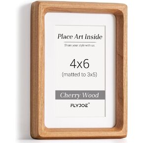 8x10 Picture Frame, USA-Sourced Natural Walnut Wood Photo Frame with Tempered Glass, Handcrafted Rounded Corner 8 x 10 Wooden Frame Matted to 5x7 Photos, Wall or Tabletop Display