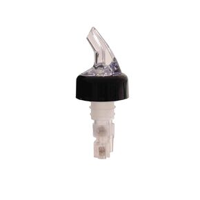 FSE PLPR125C Liquor Pourer, 1-1/4 oz., with black collar, fits standard 750ml bottle, Pack of 12