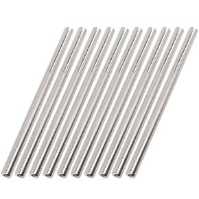 10pcs 3mmx50mm Cylindrical Straight Rod Sandpaper Clip,Stainless Steel Abrasive Sandpaper Split Mandrel,Split Mandrel Cylinder Sandpaper Holder for Electric Grinders, Electric Drills, Electric Motors