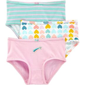 Carter's Big Girls' 3-Pack Stretch Cotton Panties
